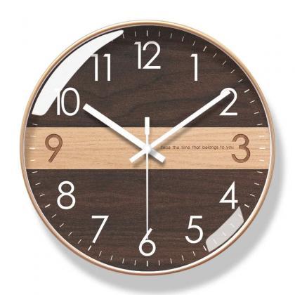 Minimalist Wooden Wall Clock, Modern Circular..