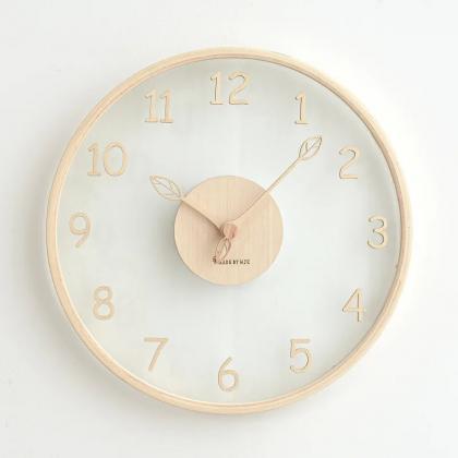 Modern Minimalist Wooden Wall Clock With Elegant..