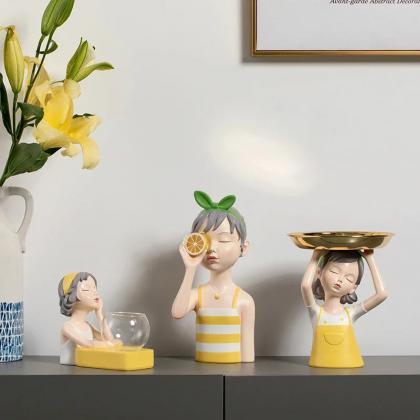 Elegant Ceramic Lady Figurines Decorative Art..