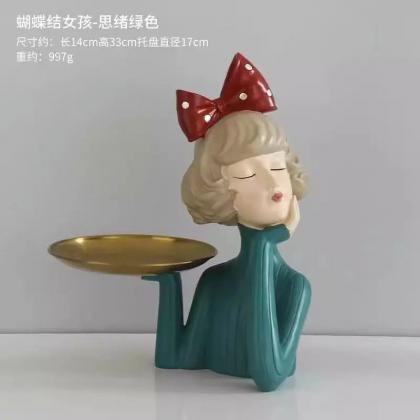 Vintage-inspired Lady Figurine Decorative Tabletop..
