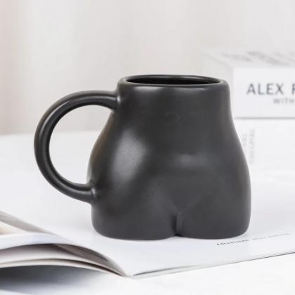 Novelty Bottom Shaped Ceramic Coffee Mug Set