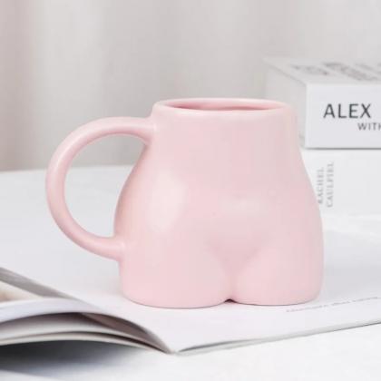 Novelty Bottom Shaped Ceramic Coffee Mug Set
