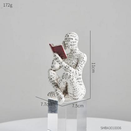 Abstract Readers Bookend Newspaper Print..