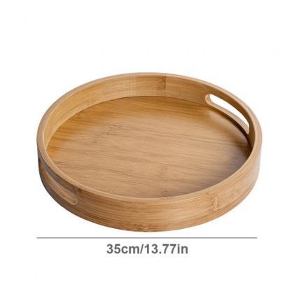Bamboo Nesting Serving Trays Round Eco-friendly..