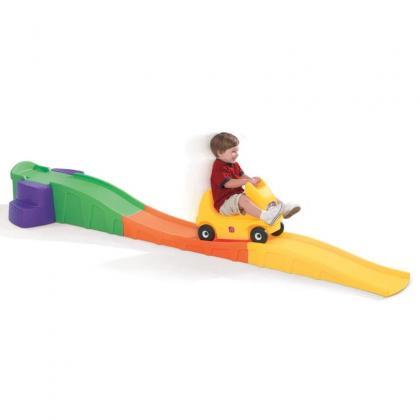 Kids Colorful Plastic Car Slide With Easy Climb..