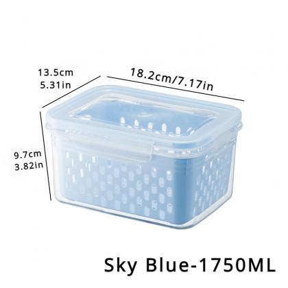 Airtight Clear Storage Container With White..
