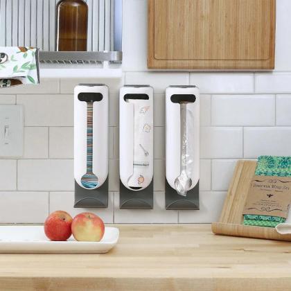 Wall-mounted Plastic Bag Dispenser And Organizer,..