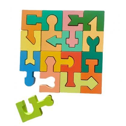 Colorful Wooden Tetris Puzzle Game For Kids