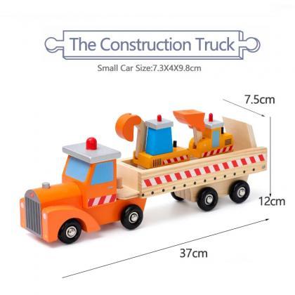 Colorful Wooden Toy Trucks With Various..