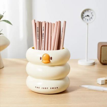 Cute Swan-shaped Desk Organizer For Accessories..
