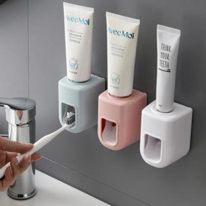 Wall-mounted Automatic Toothpaste Dispenser Set,..