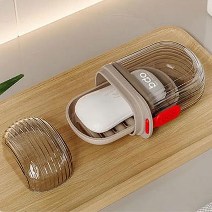 Modern Clear Soap Dish Holder With Drainage..
