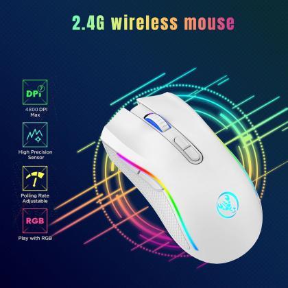 Ergonomic Rgb Gaming Mouse, Wireless,..
