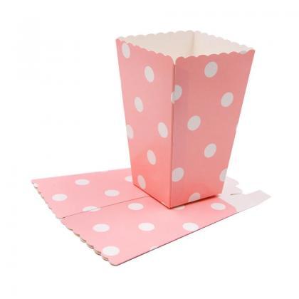 Decorative Pink Popcorn Boxes For Parties, Pack Of..