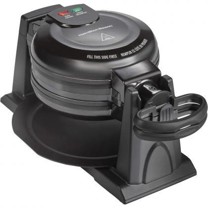 Stainless Steel Rotary Belgian Waffle Maker With..