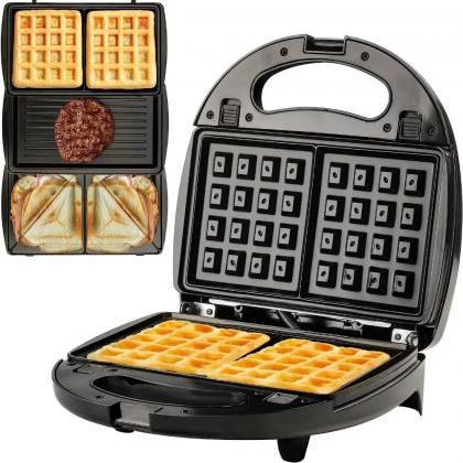 3-in-1 Nonstick Electric Waffle Sandwich Maker..