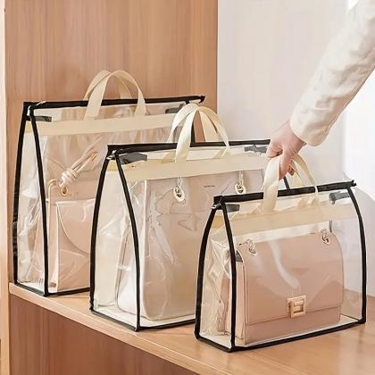 Transparent Tote Bags With Black Trim And Handles