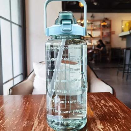 Motivational Time Marker Water Bottles 32oz Set