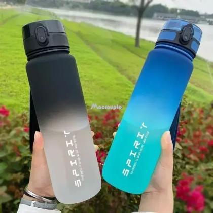 Leakproof Gradient Sports Water Bottles With Flip..