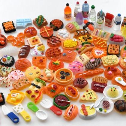 Assorted Miniature Food Toys Collectible Set Of 8