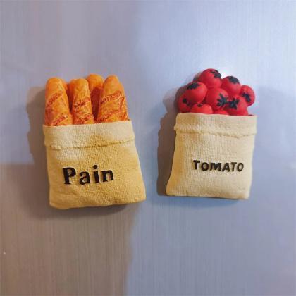 Miniature Assorted Food Magnets Set For Kitchen..