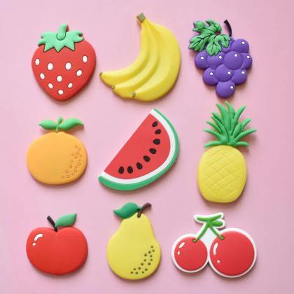 Colorful Fruit Shaped Magnets For Home Decor, Set..