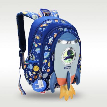Kids Rocket-themed Backpack With Space Design on Luulla