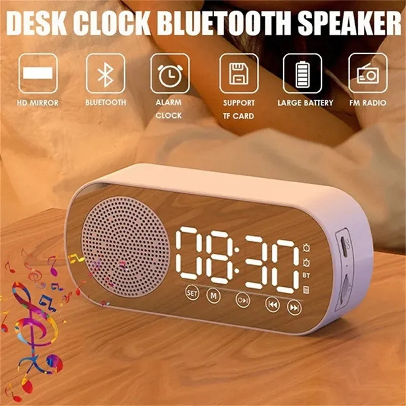 Multi-functional Bluetooth Speaker Desk Clock With Fm Radio