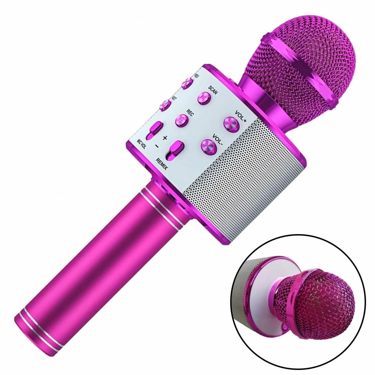 Wireless Bluetooth Karaoke Microphone With Led Lights