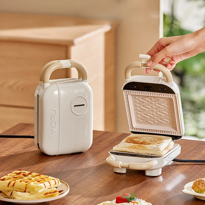 Compact Non-stick Sandwich Waffle Maker Breakfast Grill