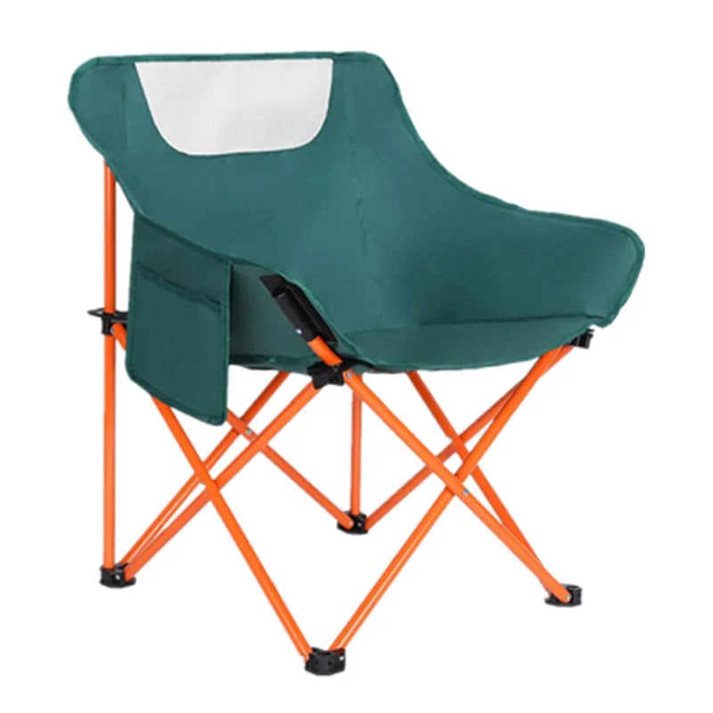 Portable Folding Camping Chair With Cup Holder Green