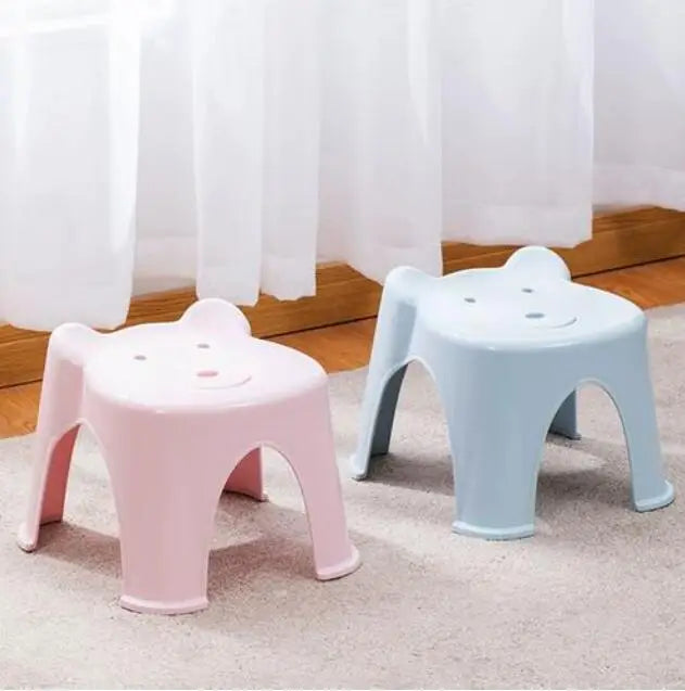Cute Kids Smiley Face Stool Plastic Lightweight Chair