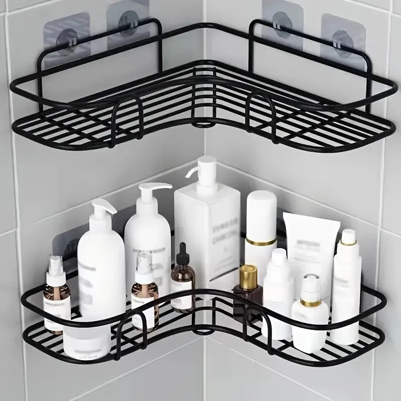 Wall-mounted Shower Caddy Organizer Bathroom Shelf Storage Rack