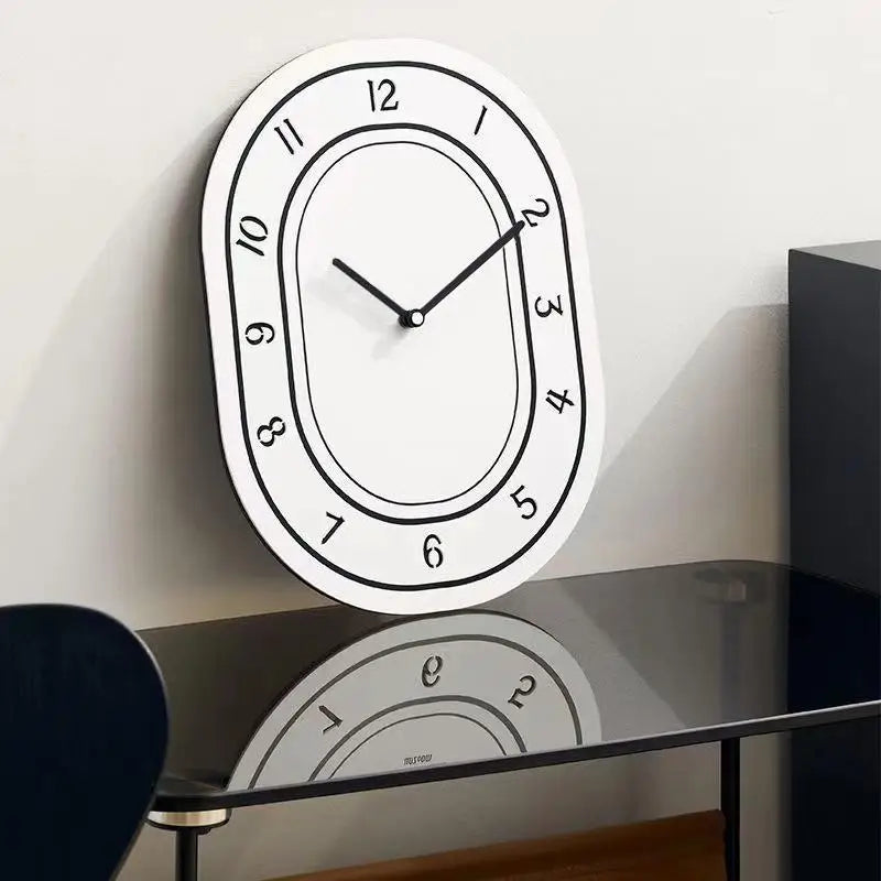 Modern Distorted Frameless Wall Clock For Home Decor