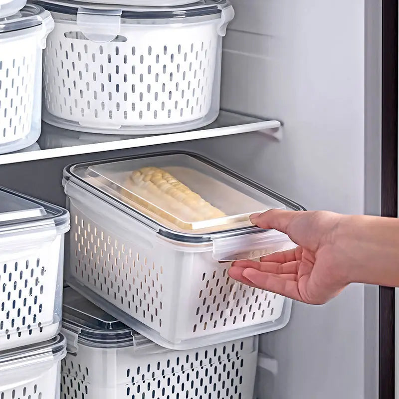 Airtight Clear Storage Container With White Ventilated Lid