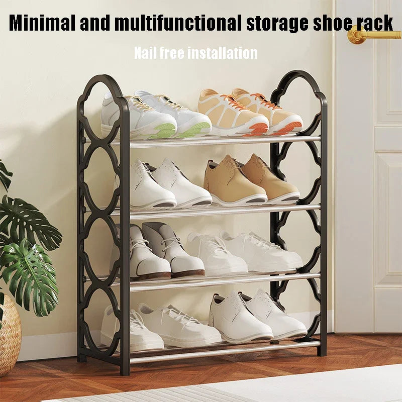 4-tier Freestanding Metal Shoe Organizer Rack Storage