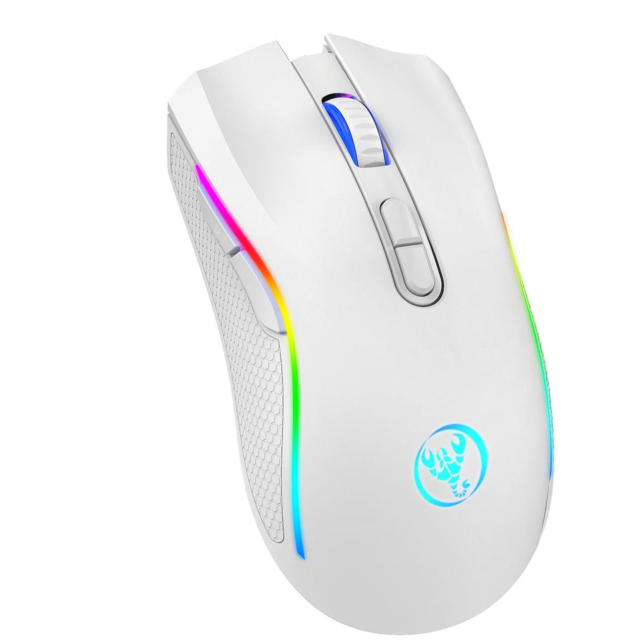 Ergonomic Rgb Gaming Mouse, Wireless, Rechargeable, Lightweight