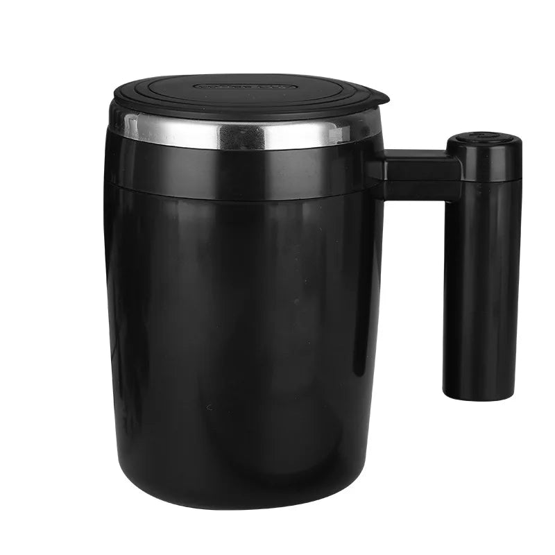 Insulated Stainless Steel Black Travel Mug With Lid