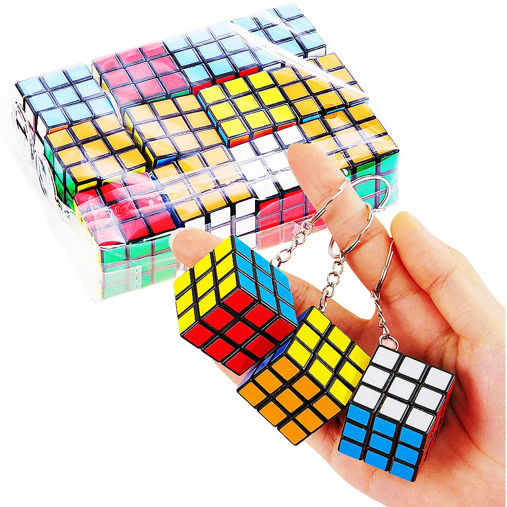 Mini Rubiks Cube Keychain Puzzle Game Toys 3-pack on Luulla