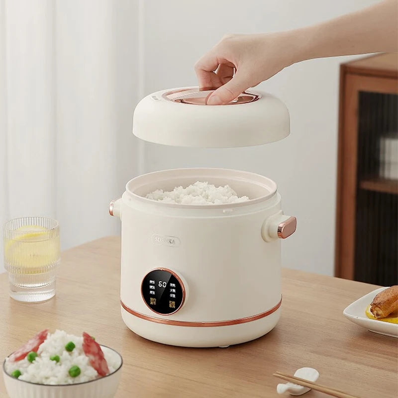 Compact Digital Mini Rice Cooker With Timer Function