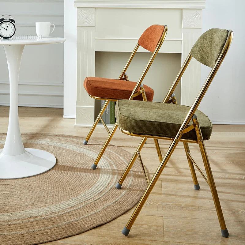 Luxe velvet folding chair discount