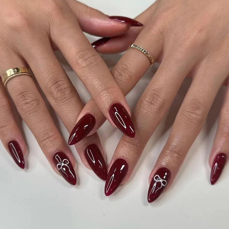 prom nails for burgundy dress Let your nails tell the story of your style and personality! At Le Chic  Nails Lounge, we don't just create beautiful designswe offer a luxurious  and relaxing experience. Book your appointment today