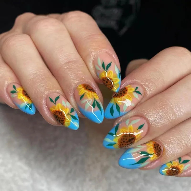 Sunflower Nail Art Stickers For Manicure Lovers on Luulla