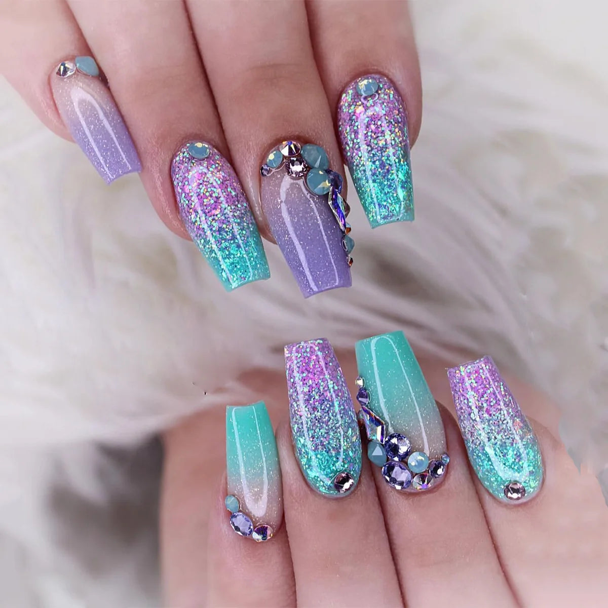 Ombre acrylic nails discount
