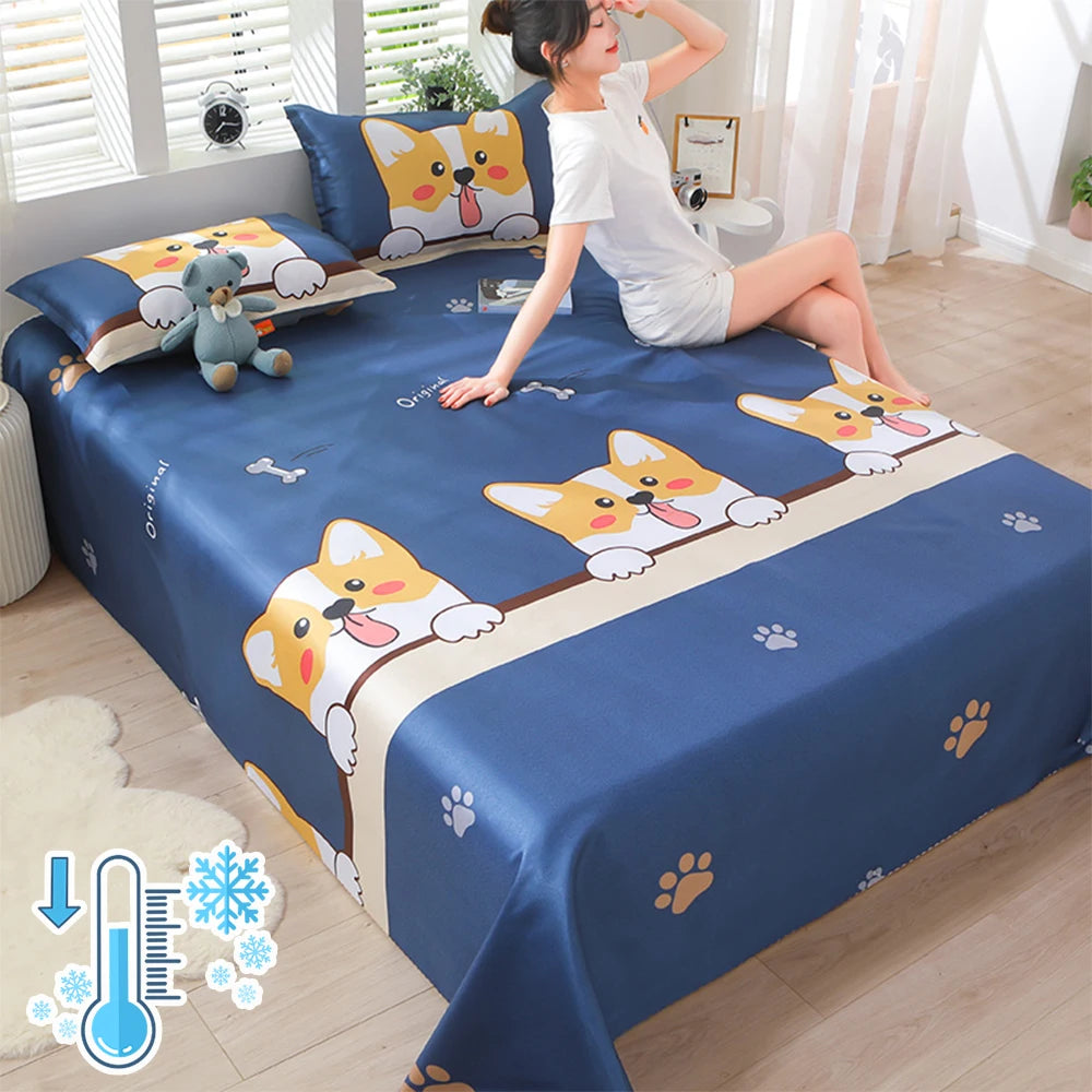 Funny Corgi Design Cooling Bed Sheet Set on Luulla
