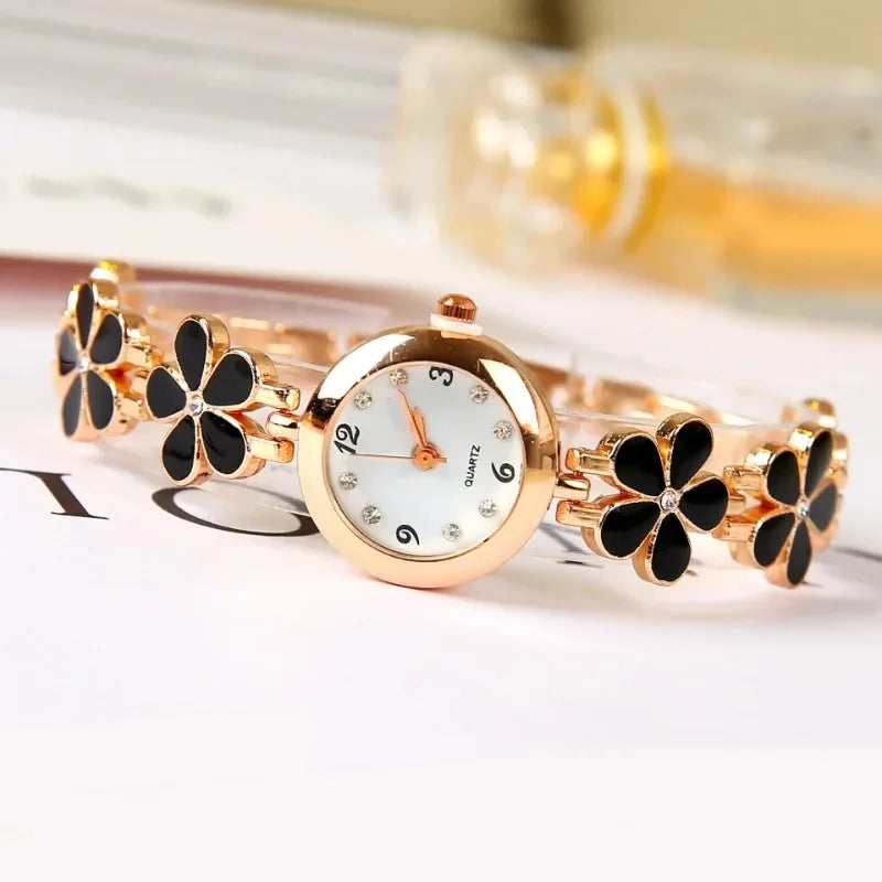 Floral Gold Womens Watch With Rhinestone Accents on Luulla display picture 3