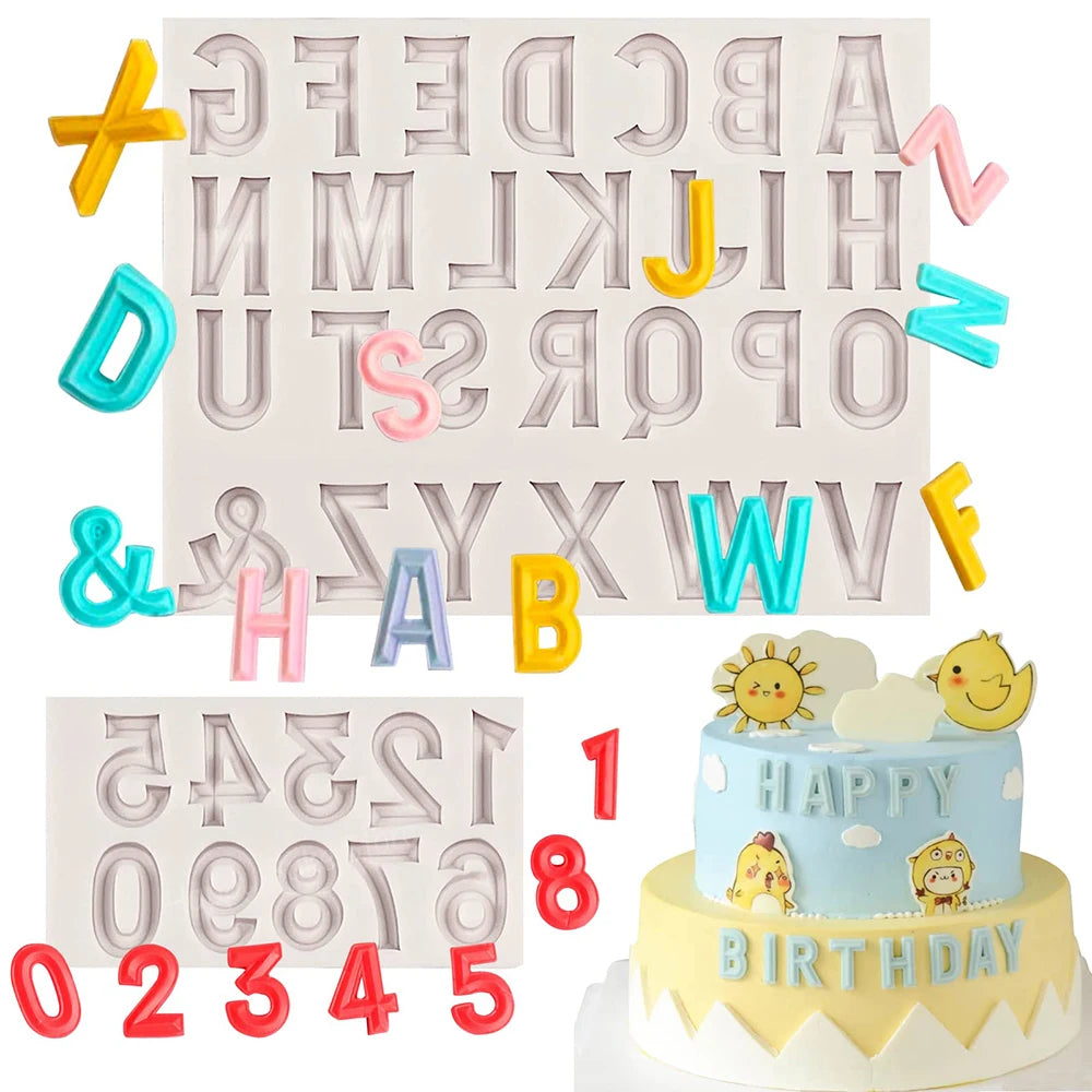Alphabet Silicone Mold For Cake Decorating Letters on Luulla