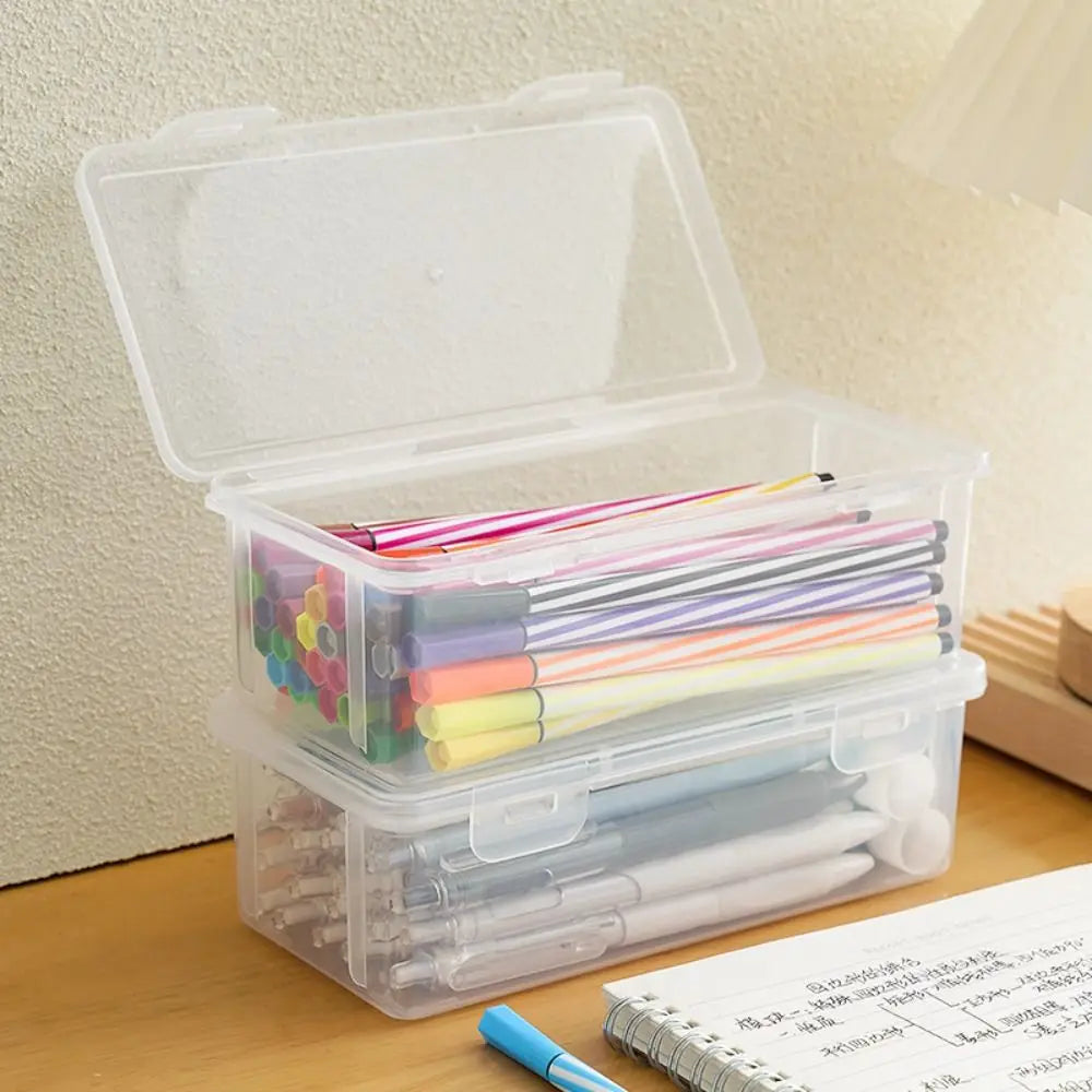 Clear Stackable Plastic Storage Box With Lid on Luulla