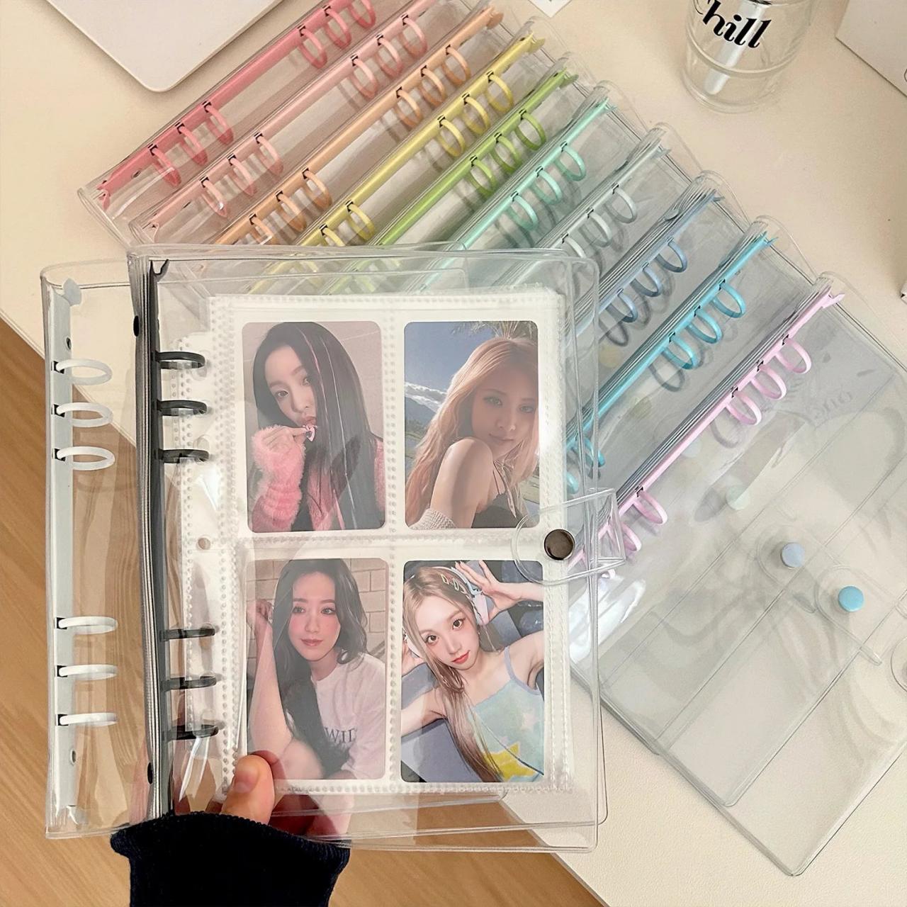 Colorful Transparent Photo Card Binder Organizer