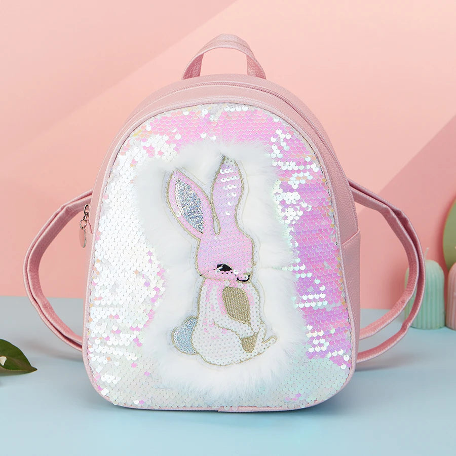 bunny mini backpack Looney Tunes Lola Plush Cosplay Crafted from durable nylon and featuring insulating EVA foam side and front pockets Soft Faux Fur Bunny Ear